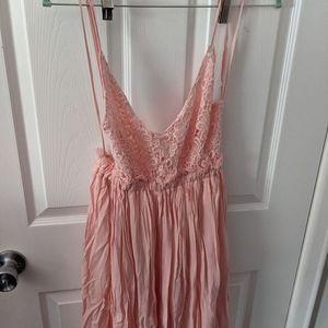 Blush backless long dress